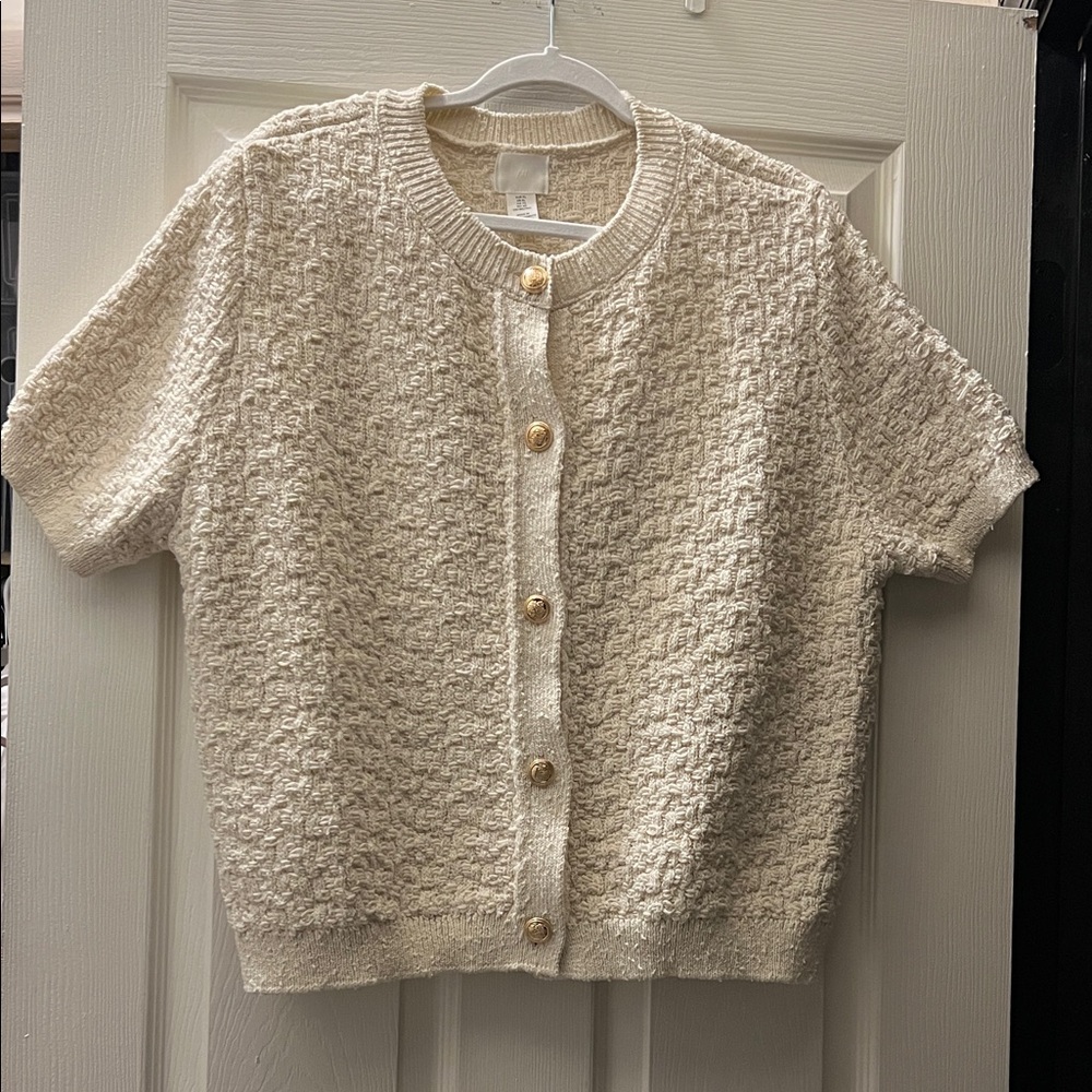 H&M Beige Knit Cardigan